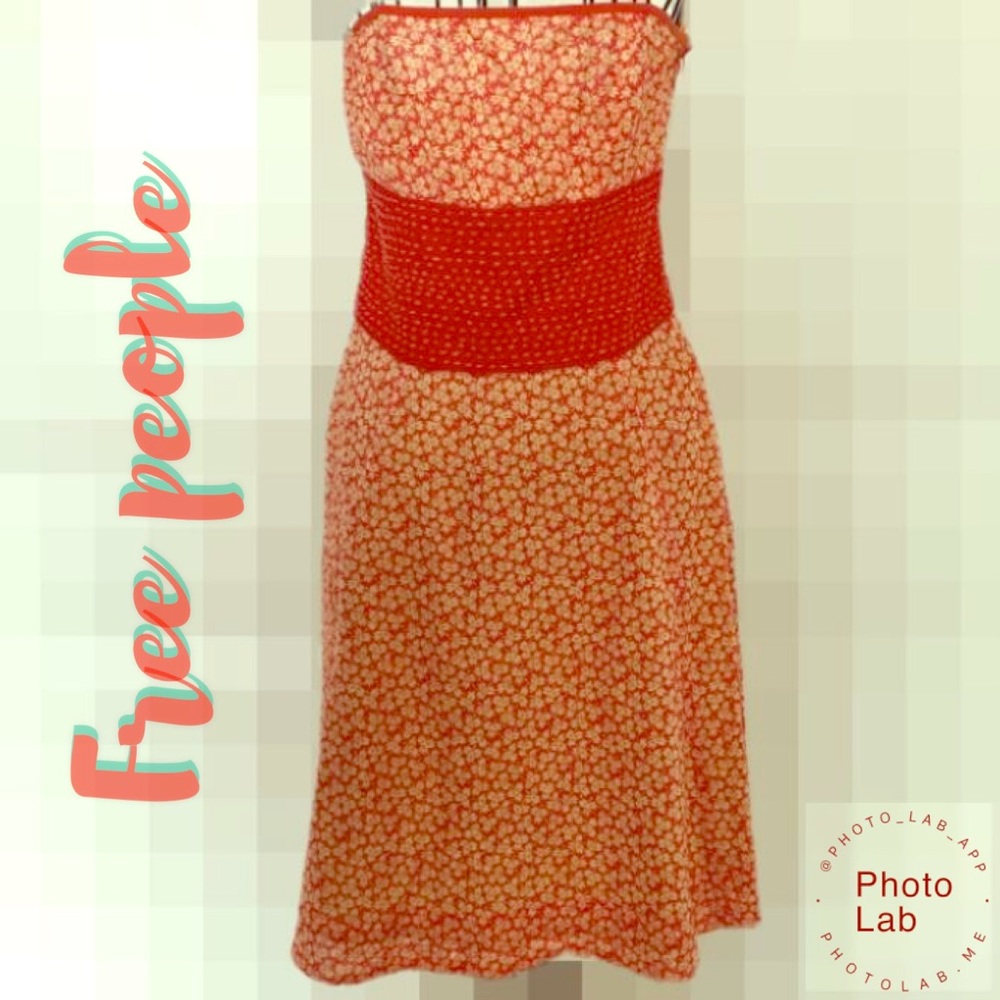 Free People | Floral Strapless Dress